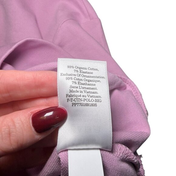 Everlane Organic Cotton Polo Shirt Lavender S Short Sleeve Stretch - Picture 7 of 7